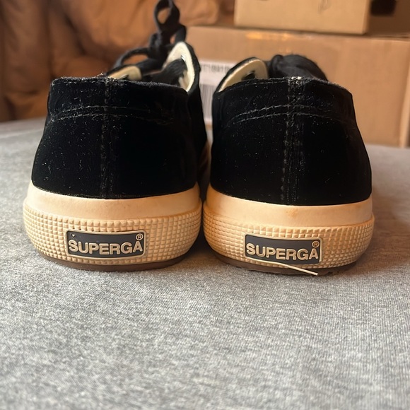 Superga Black Velvet Shoes - Picture 3 of 4